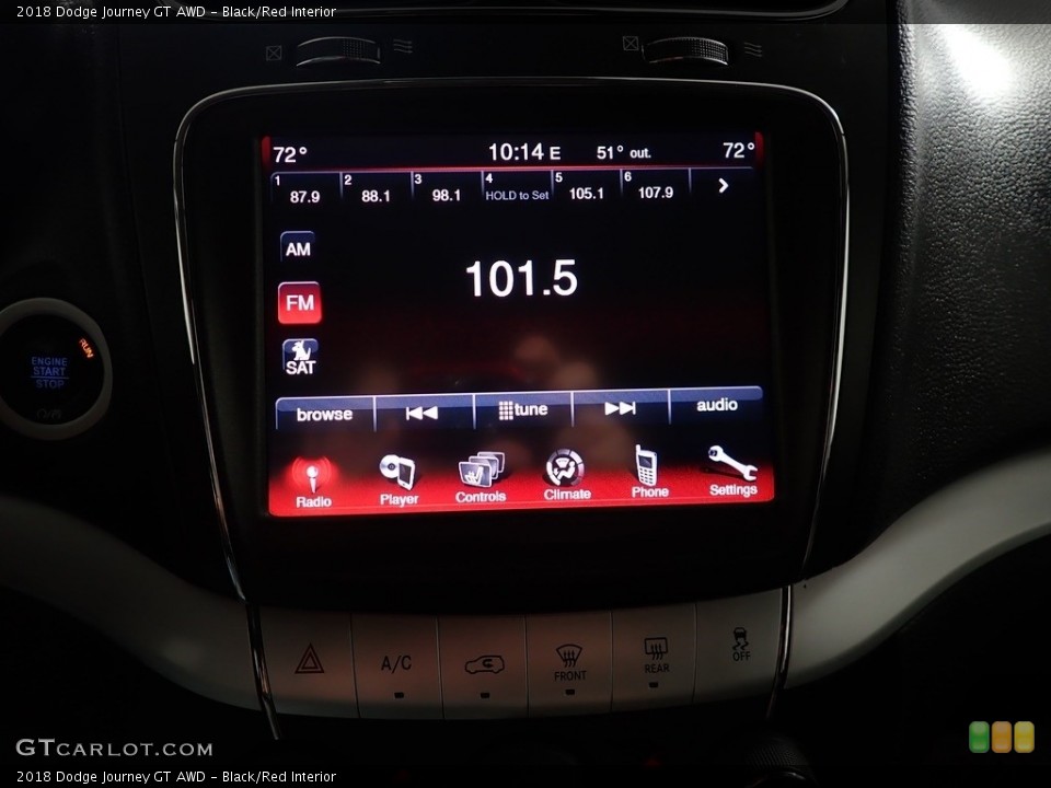 Black/Red Interior Audio System for the 2018 Dodge Journey GT AWD #144177436