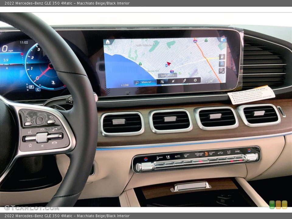 Macchiato Beige/Black Interior Navigation for the 2022 Mercedes-Benz GLE 350 4Matic #144179500