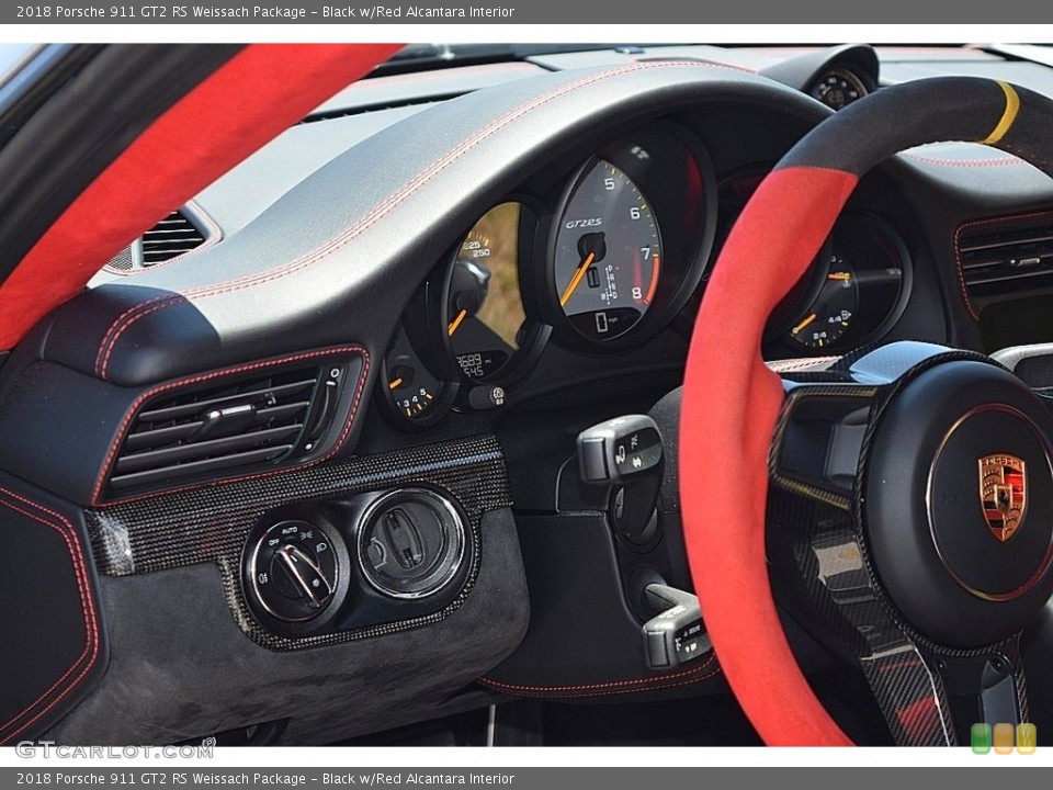 Black w/Red Alcantara Interior Gauges for the 2018 Porsche 911 GT2 RS Weissach Package #144185076