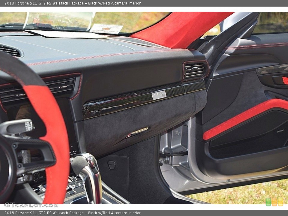 Black w/Red Alcantara Interior Dashboard for the 2018 Porsche 911 GT2 RS Weissach Package #144185088