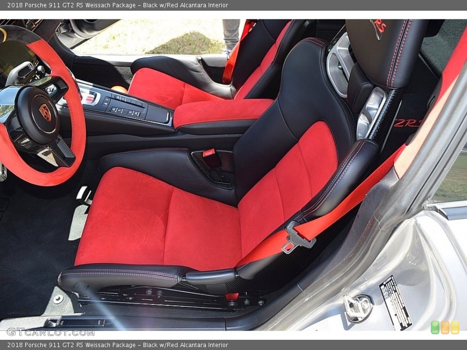 Black w/Red Alcantara Interior Front Seat for the 2018 Porsche 911 GT2 RS Weissach Package #144185109