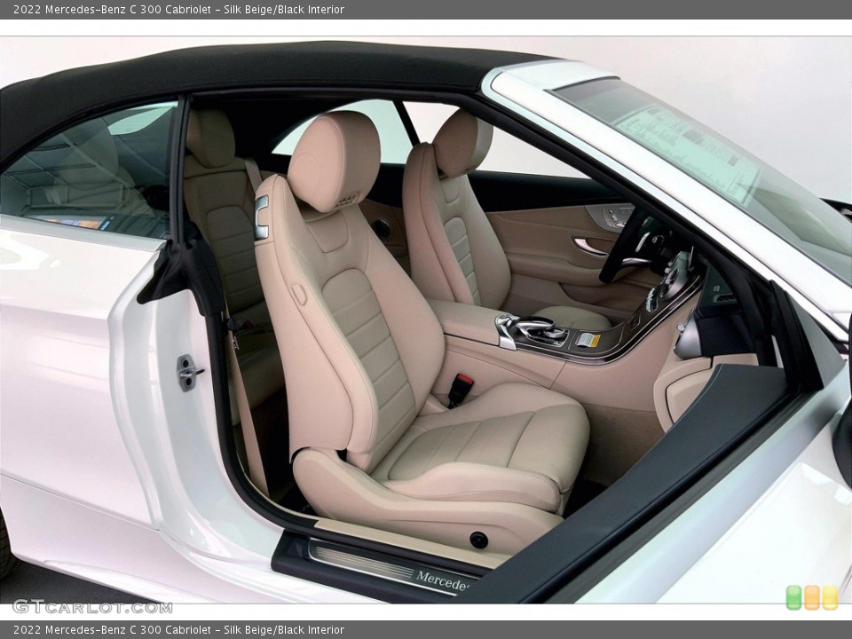 Silk Beige/Black Interior Front Seat for the 2022 Mercedes-Benz C 300 Cabriolet #144187512