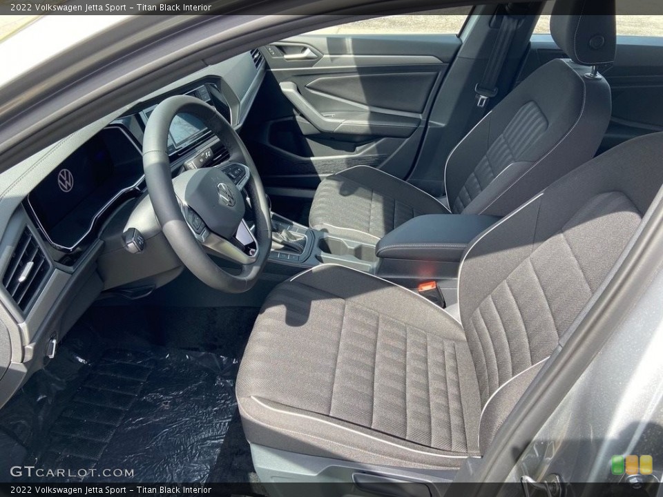 Titan Black Interior Photo for the 2022 Volkswagen Jetta Sport #144190554