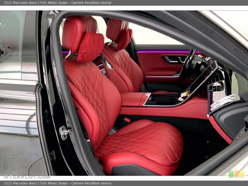 Carmine Red/Black Interior Photo for the 2022 Mercedes-Benz S 500 4Matic Sedan #144190728