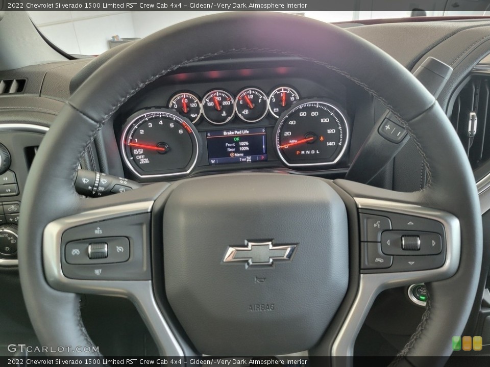 Gideon/­Very Dark Atmosphere Interior Steering Wheel for the 2022 Chevrolet Silverado 1500 Limited RST Crew Cab 4x4 #144191138