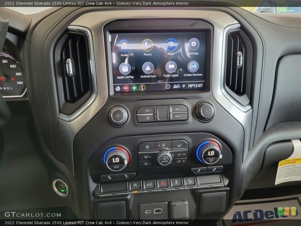 Gideon/­Very Dark Atmosphere Interior Controls for the 2022 Chevrolet Silverado 1500 Limited RST Crew Cab 4x4 #144191241