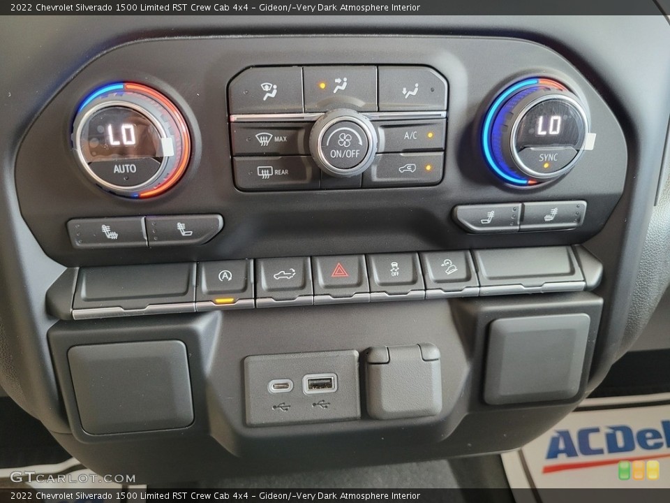 Gideon/­Very Dark Atmosphere Interior Controls for the 2022 Chevrolet Silverado 1500 Limited RST Crew Cab 4x4 #144191262