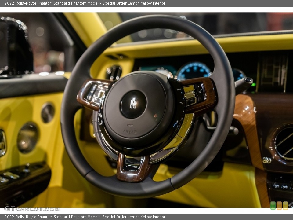 Special Order Lemon Yellow Interior Steering Wheel for the 2022 Rolls-Royce Phantom  #144191427