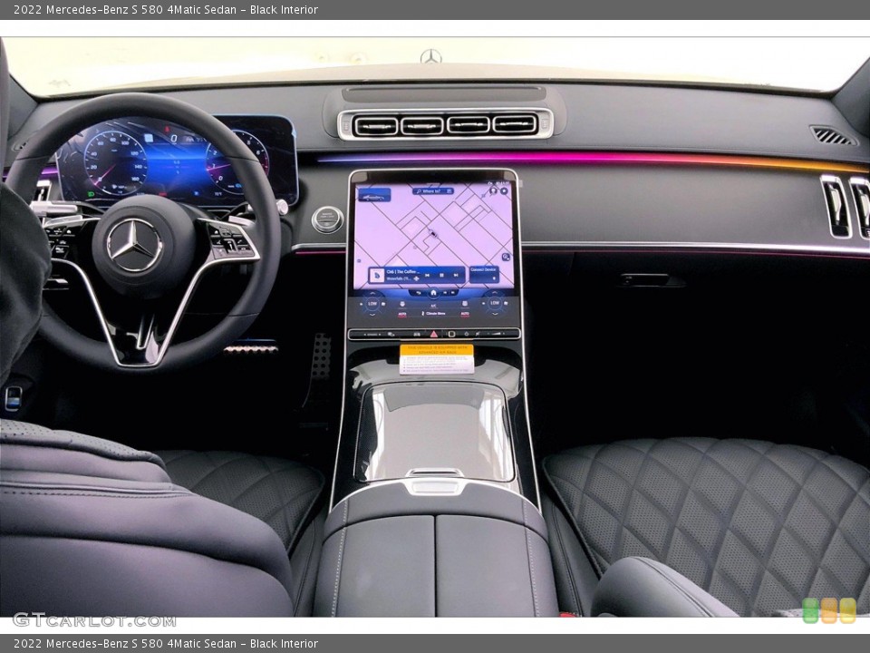 Black Interior Dashboard for the 2022 Mercedes-Benz S 580 4Matic Sedan #144191808