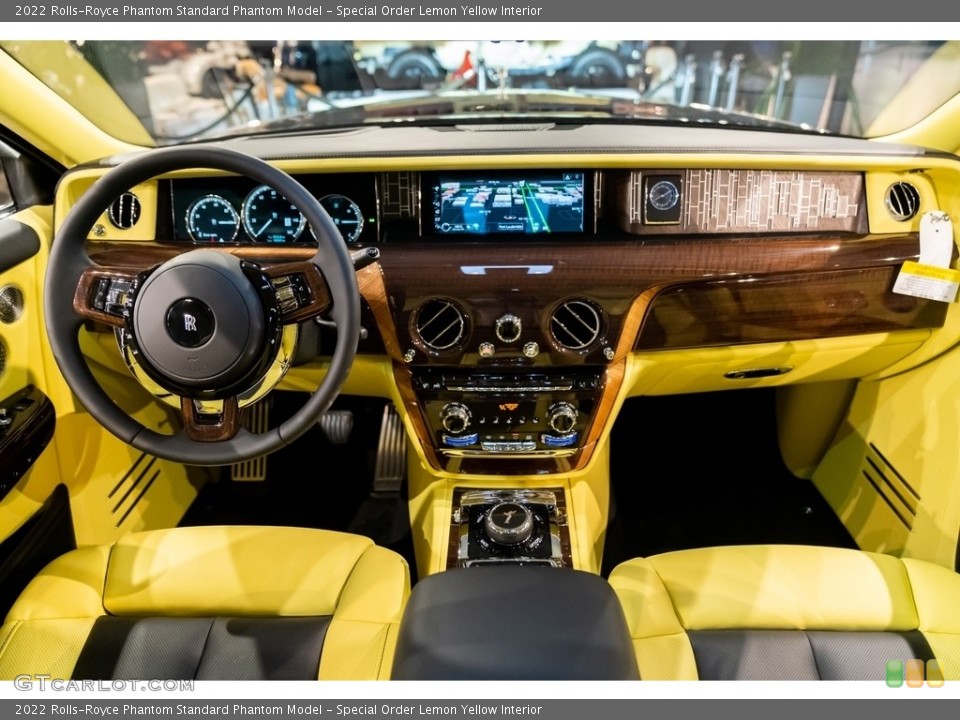 Special Order Lemon Yellow Interior Dashboard for the 2022 Rolls-Royce Phantom  #144191832
