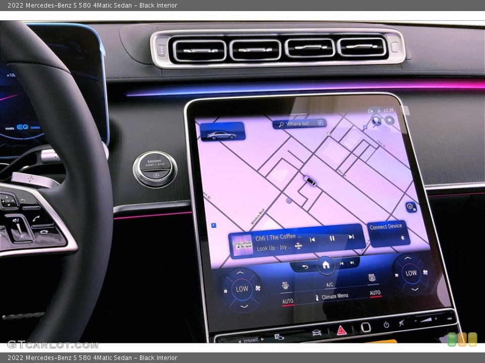 Black Interior Navigation for the 2022 Mercedes-Benz S 580 4Matic Sedan #144191835