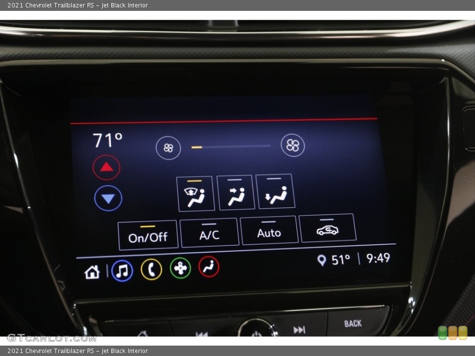 Jet Black Interior Controls for the 2021 Chevrolet Trailblazer RS #144192117