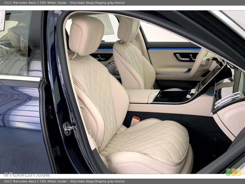 Macchiato Beige/Magma gray Interior Front Seat for the 2022 Mercedes-Benz S 580 4Matic Sedan #144192120