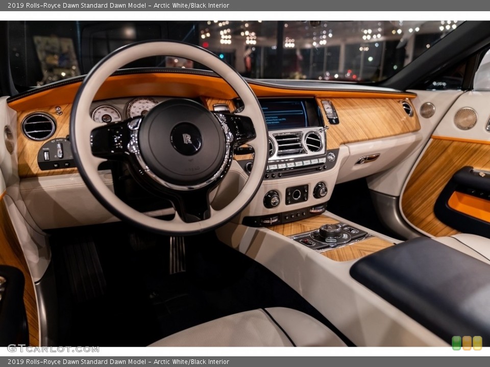 Arctic White/Black Interior Dashboard for the 2019 Rolls-Royce Dawn  #144192210