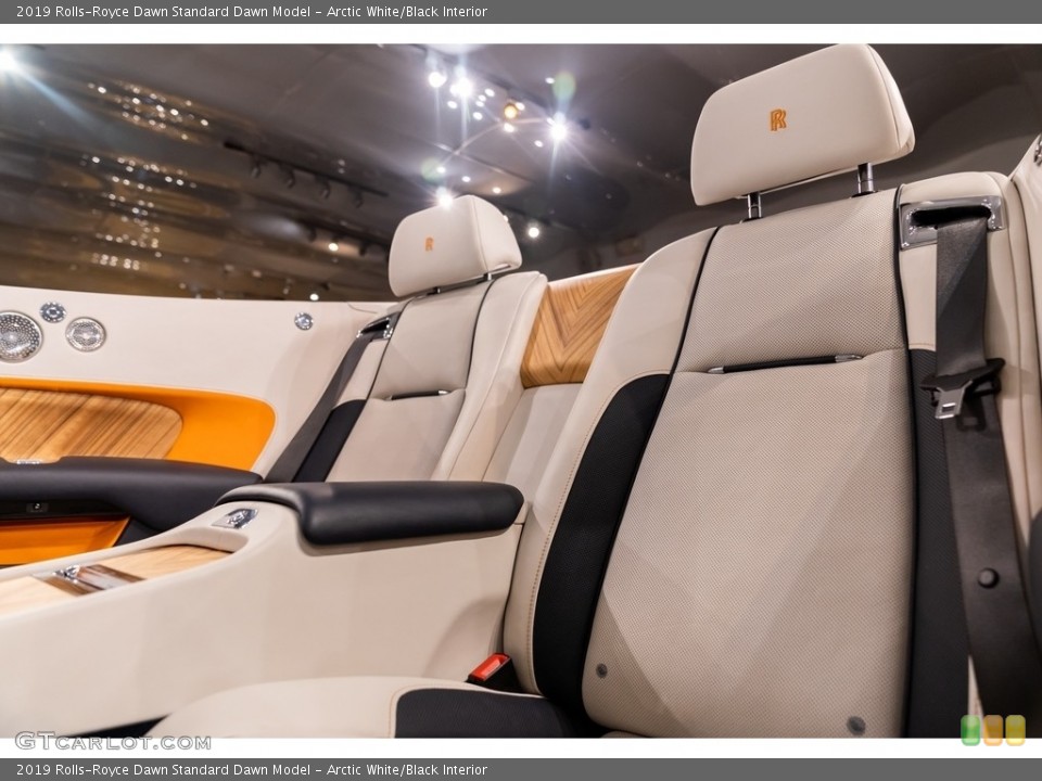 Arctic White/Black Interior Rear Seat for the 2019 Rolls-Royce Dawn  #144192555