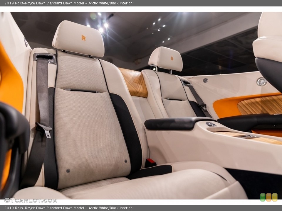 Arctic White/Black Interior Rear Seat for the 2019 Rolls-Royce Dawn  #144192579