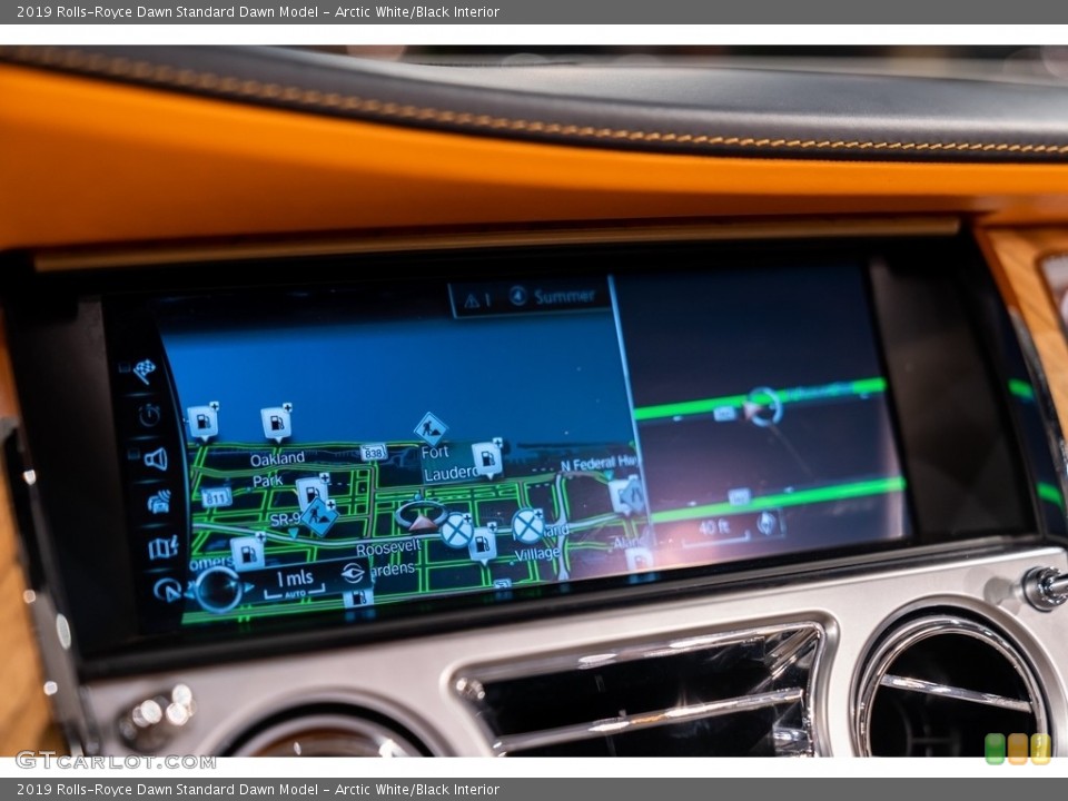 Arctic White/Black Interior Navigation for the 2019 Rolls-Royce Dawn  #144192762