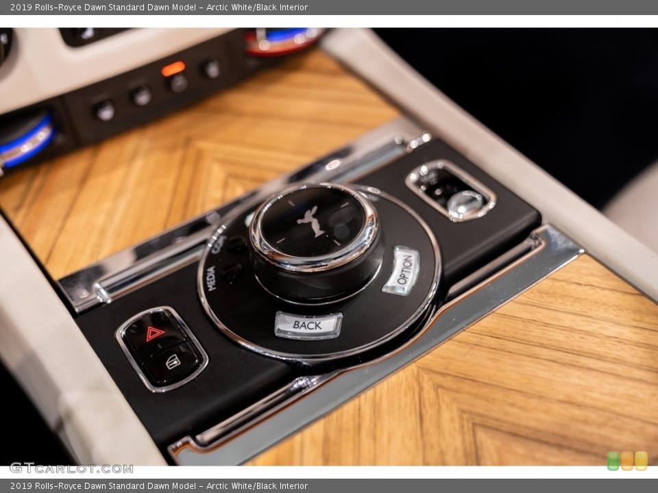 Arctic White/Black Interior Controls for the 2019 Rolls-Royce Dawn  #144192879