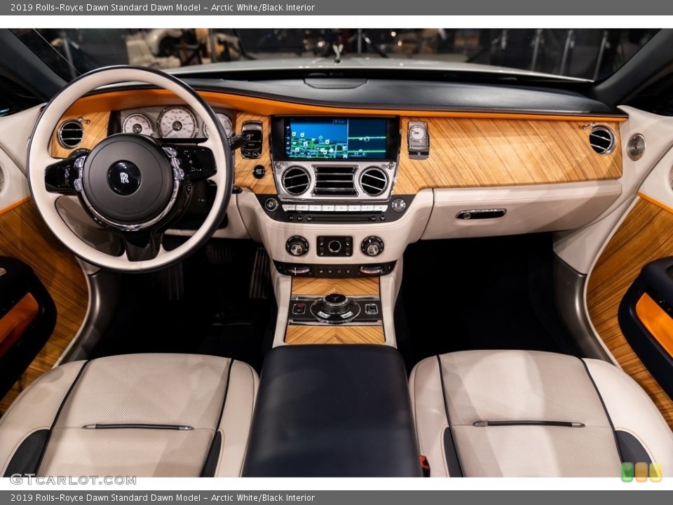 Arctic White/Black 2019 Rolls-Royce Dawn Interiors