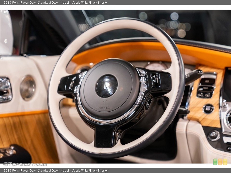 Arctic White/Black Interior Steering Wheel for the 2019 Rolls-Royce Dawn  #144192991