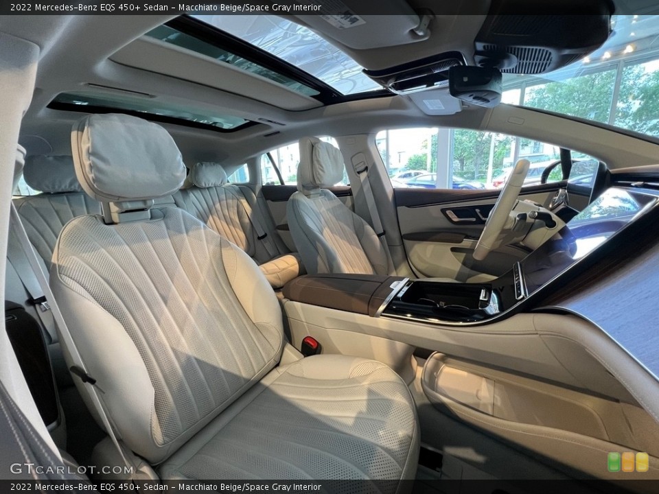 Macchiato Beige/Space Gray Interior Front Seat for the 2022 Mercedes-Benz EQS 450+ Sedan #144194448