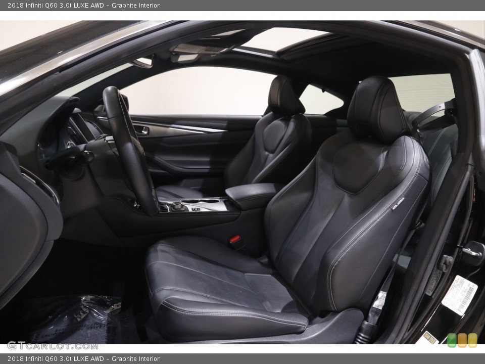 Graphite Interior Photo for the 2018 Infiniti Q60 3.0t LUXE AWD #144196143