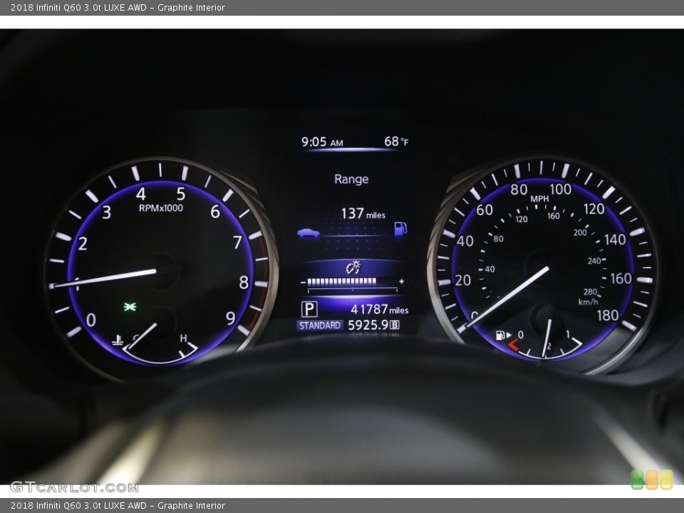 Graphite Interior Gauges for the 2018 Infiniti Q60 3.0t LUXE AWD #144196200