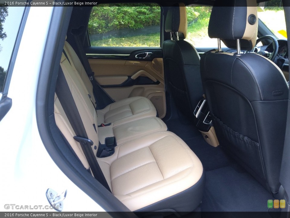 Black/Luxor Beige Interior Rear Seat for the 2016 Porsche Cayenne S #144197451