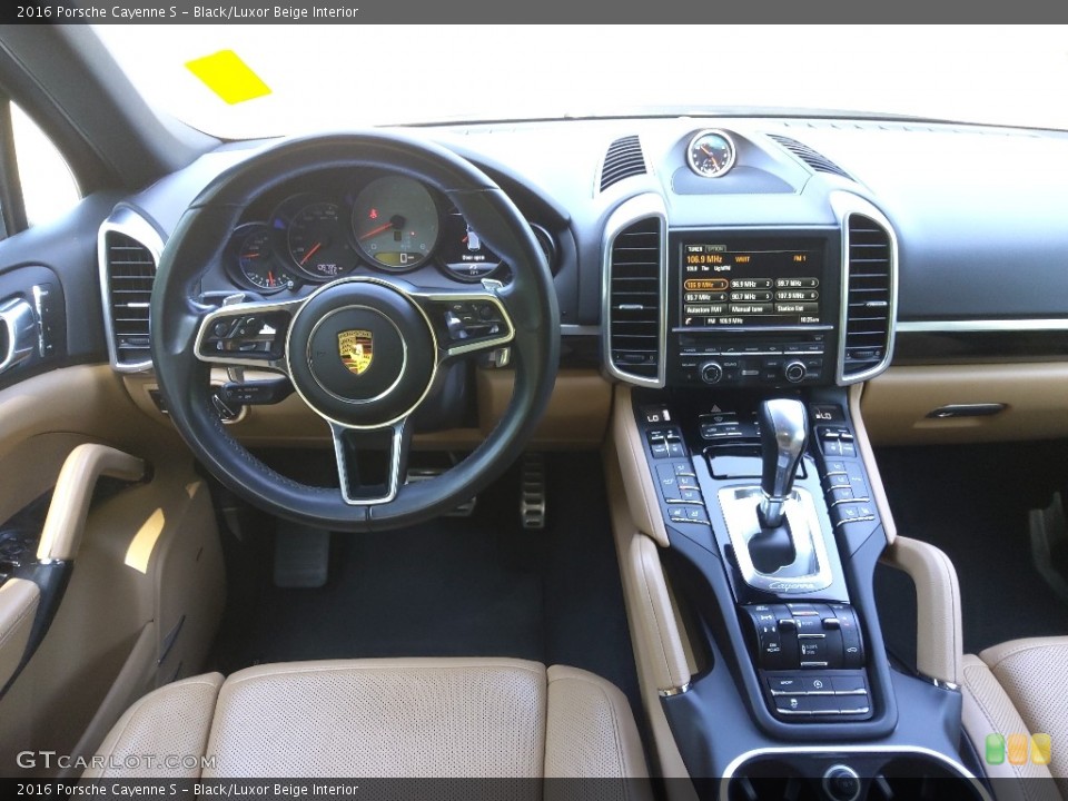 Black/Luxor Beige Interior Dashboard for the 2016 Porsche Cayenne S #144197502
