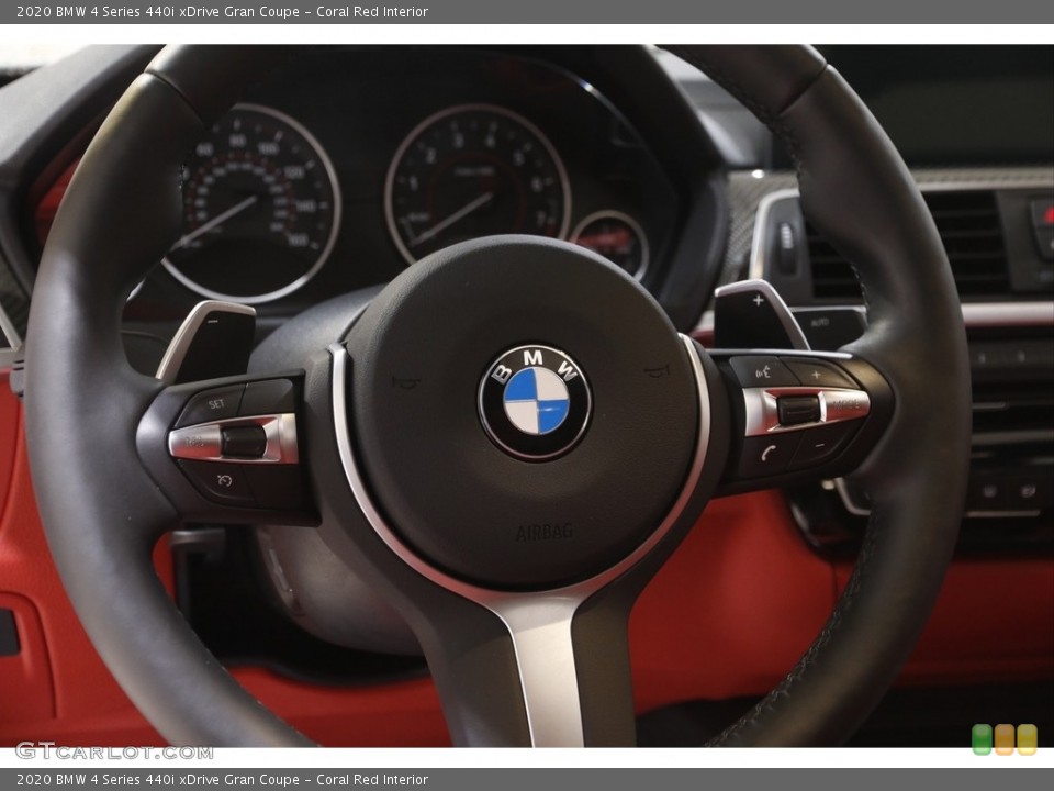 Coral Red Interior Steering Wheel for the 2020 BMW 4 Series 440i xDrive Gran Coupe #144198012