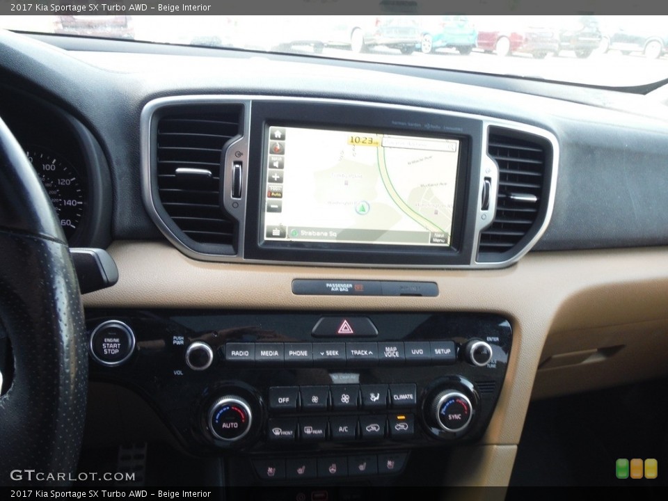 Beige Interior Controls for the 2017 Kia Sportage SX Turbo AWD #144200397