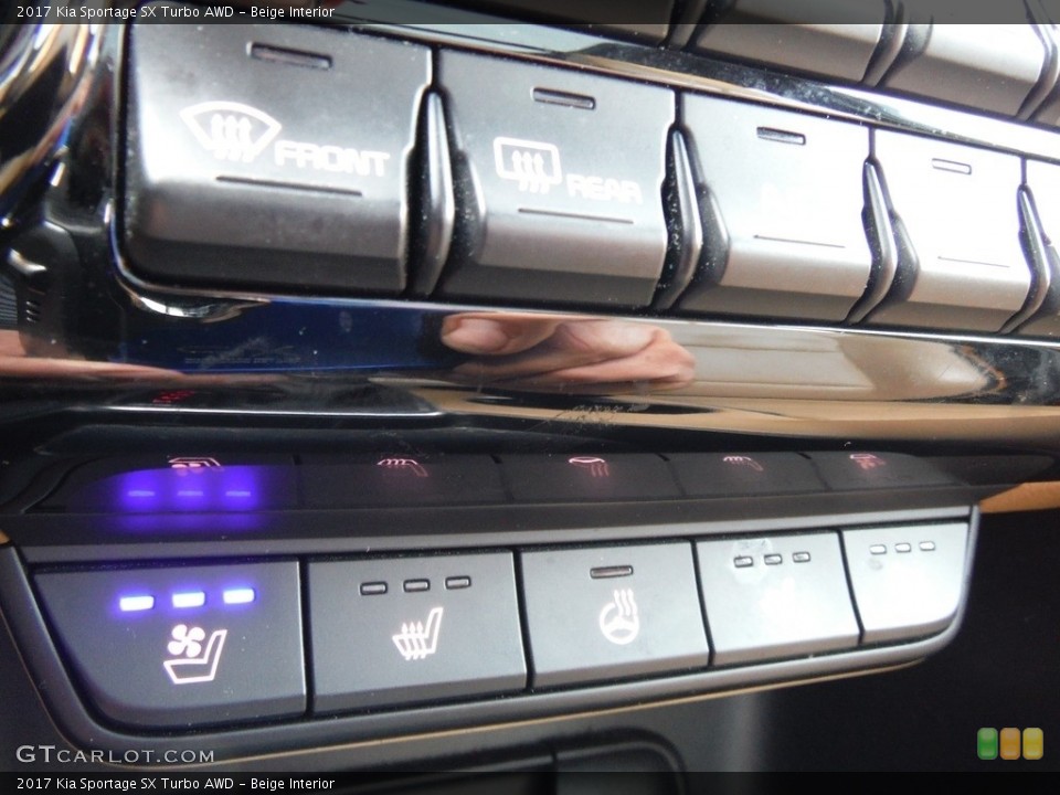 Beige Interior Controls for the 2017 Kia Sportage SX Turbo AWD #144200490