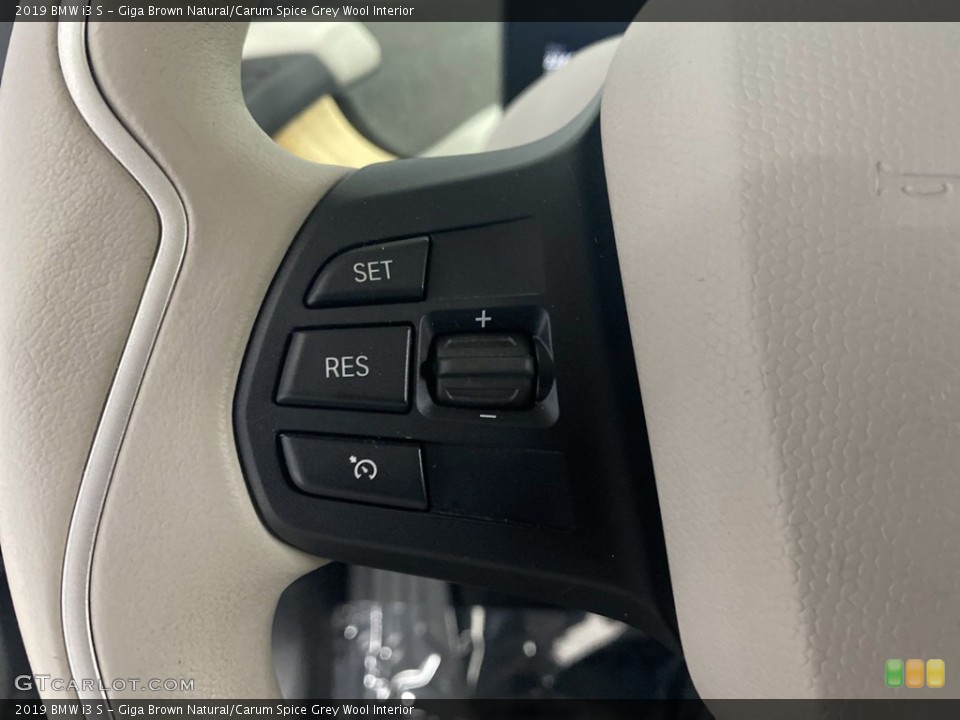 Giga Brown Natural/Carum Spice Grey Wool Interior Steering Wheel for the 2019 BMW i3 S #144201666