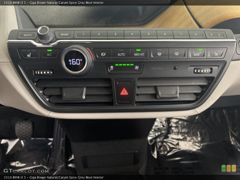 Giga Brown Natural/Carum Spice Grey Wool Interior Controls for the 2019 BMW i3 S #144201867