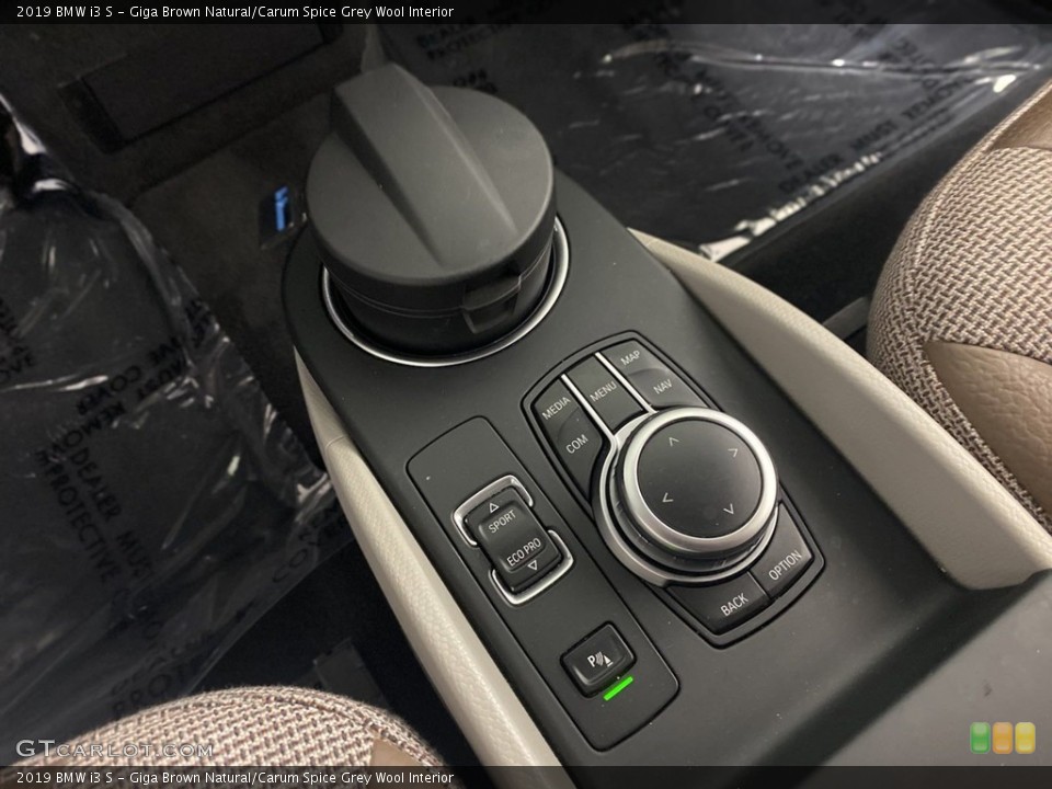 Giga Brown Natural/Carum Spice Grey Wool Interior Controls for the 2019 BMW i3 S #144201894