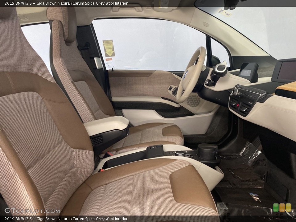 Giga Brown Natural/Carum Spice Grey Wool 2019 BMW i3 Interiors