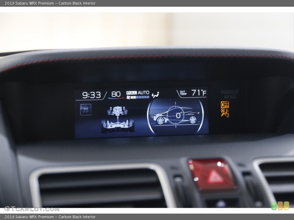 Carbon Black Interior Gauges for the 2019 Subaru WRX Premium #144202791