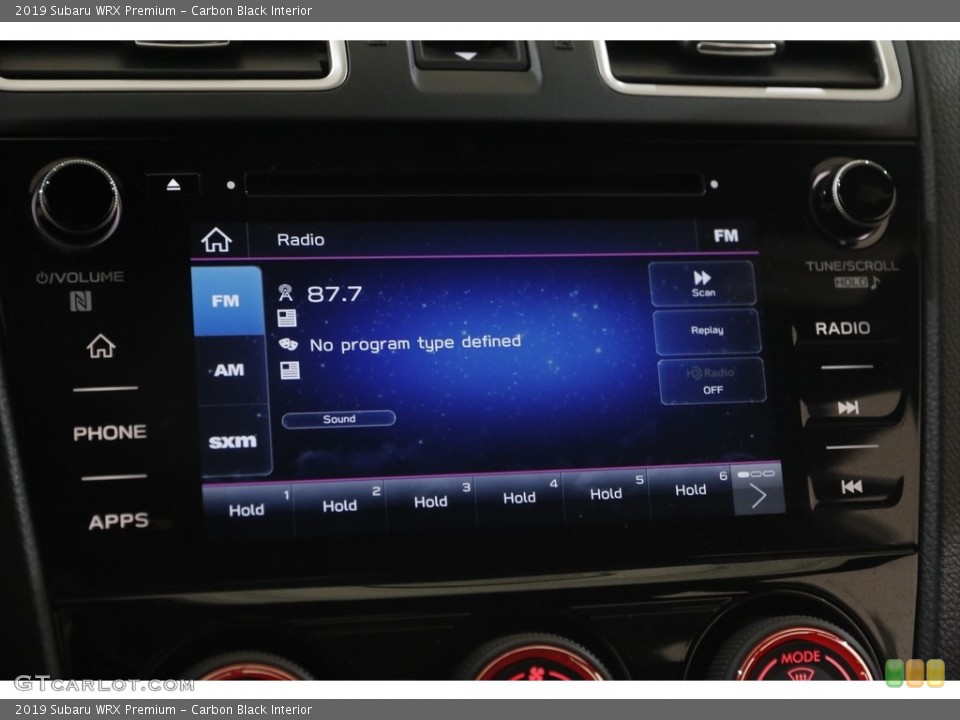 Carbon Black Interior Audio System for the 2019 Subaru WRX Premium #144202827