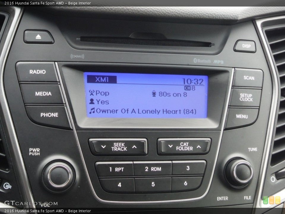 Beige Interior Controls for the 2016 Hyundai Santa Fe Sport AWD #144204342