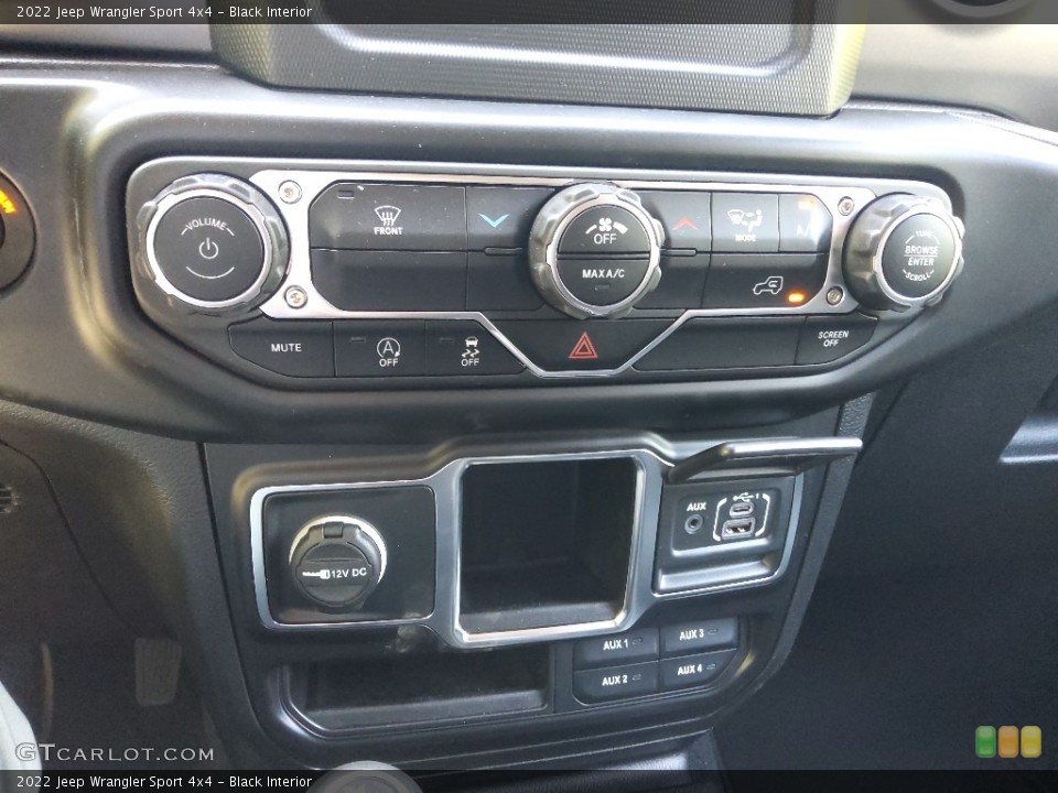 Black Interior Controls for the 2022 Jeep Wrangler Sport 4x4 #144205707