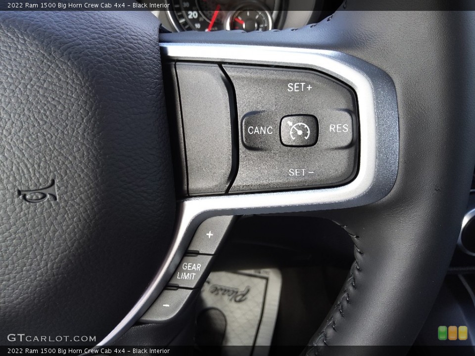 Black Interior Steering Wheel for the 2022 Ram 1500 Big Horn Crew Cab 4x4 #144207180