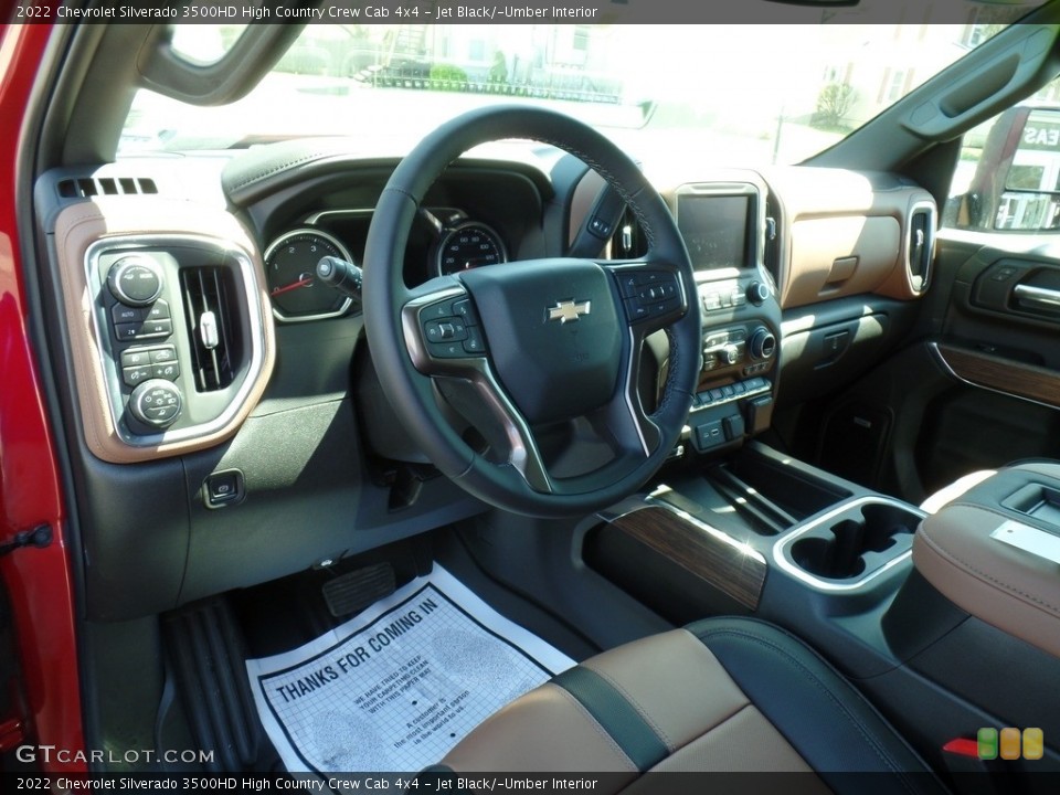 Jet Black/­Umber Interior Dashboard for the 2022 Chevrolet Silverado 3500HD High Country Crew Cab 4x4 #144207291