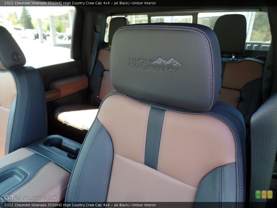Jet Black/­Umber 2022 Chevrolet Silverado 3500HD Interiors