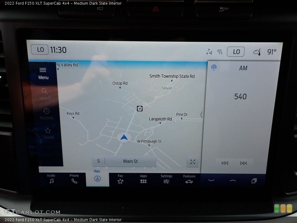 Medium Dark Slate Interior Navigation for the 2022 Ford F150 XLT SuperCab 4x4 #144209436