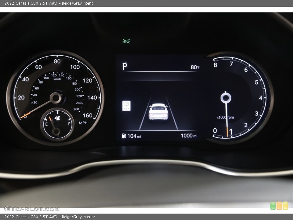 Beige/Gray Interior Gauges for the 2022 Genesis G80 2.5T AWD #144209511