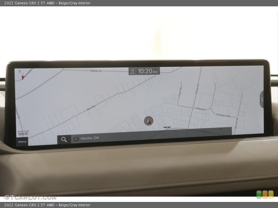 Beige/Gray Interior Navigation for the 2022 Genesis G80 2.5T AWD #144209595