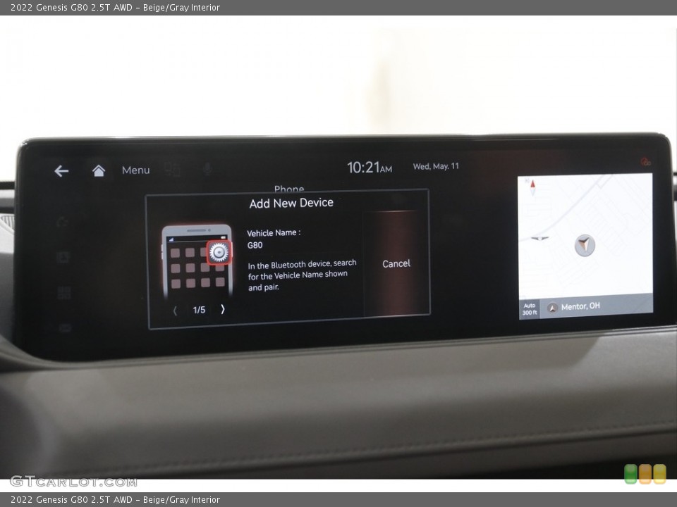 Beige/Gray Interior Controls for the 2022 Genesis G80 2.5T AWD #144209631