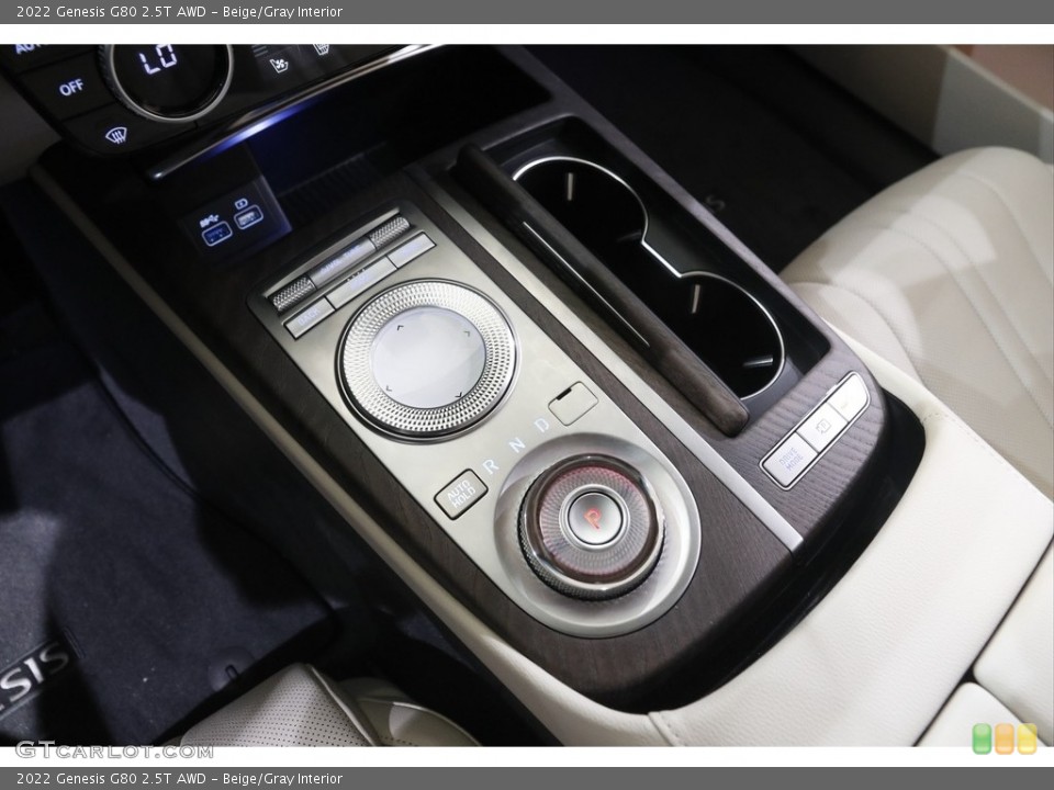 Beige/Gray Interior Controls for the 2022 Genesis G80 2.5T AWD #144209712