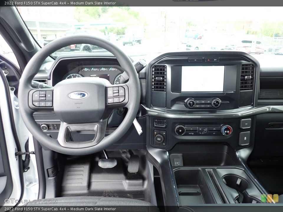 Medium Dark Slate Interior Dashboard for the 2022 Ford F150 STX SuperCab 4x4 #144209763