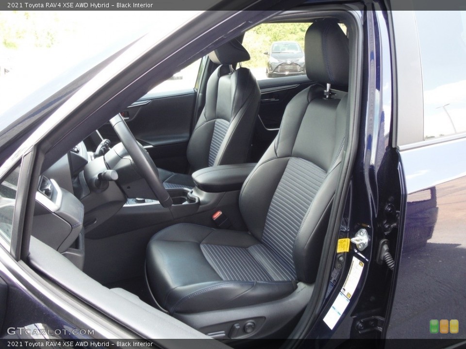 Black Interior Front Seat for the 2021 Toyota RAV4 XSE AWD Hybrid #144210621
